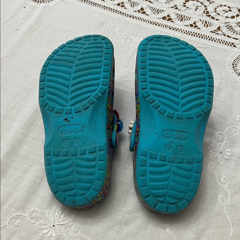 ๐๏ธBOGO FREE CROCS Lisa Frank hearts design size C13 - Picture 11 of 11